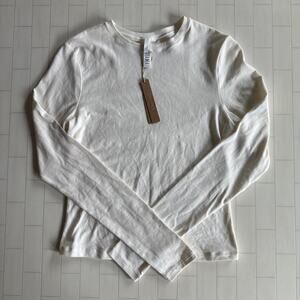 NWT SKIMS Cotton Jersey Long Sleeve T-Shirt - Marble M*